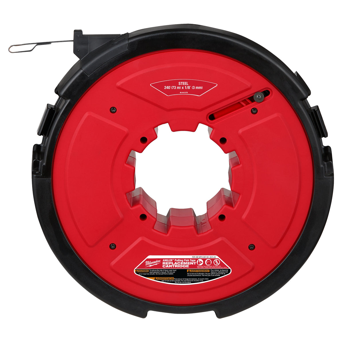 Milwaukee® M18 FUEL™ ANGLER™ 48-44-5178 Pulling Fish Tape Drum, 1/8 in Tape, 240 ft L Tape, Steel Tape