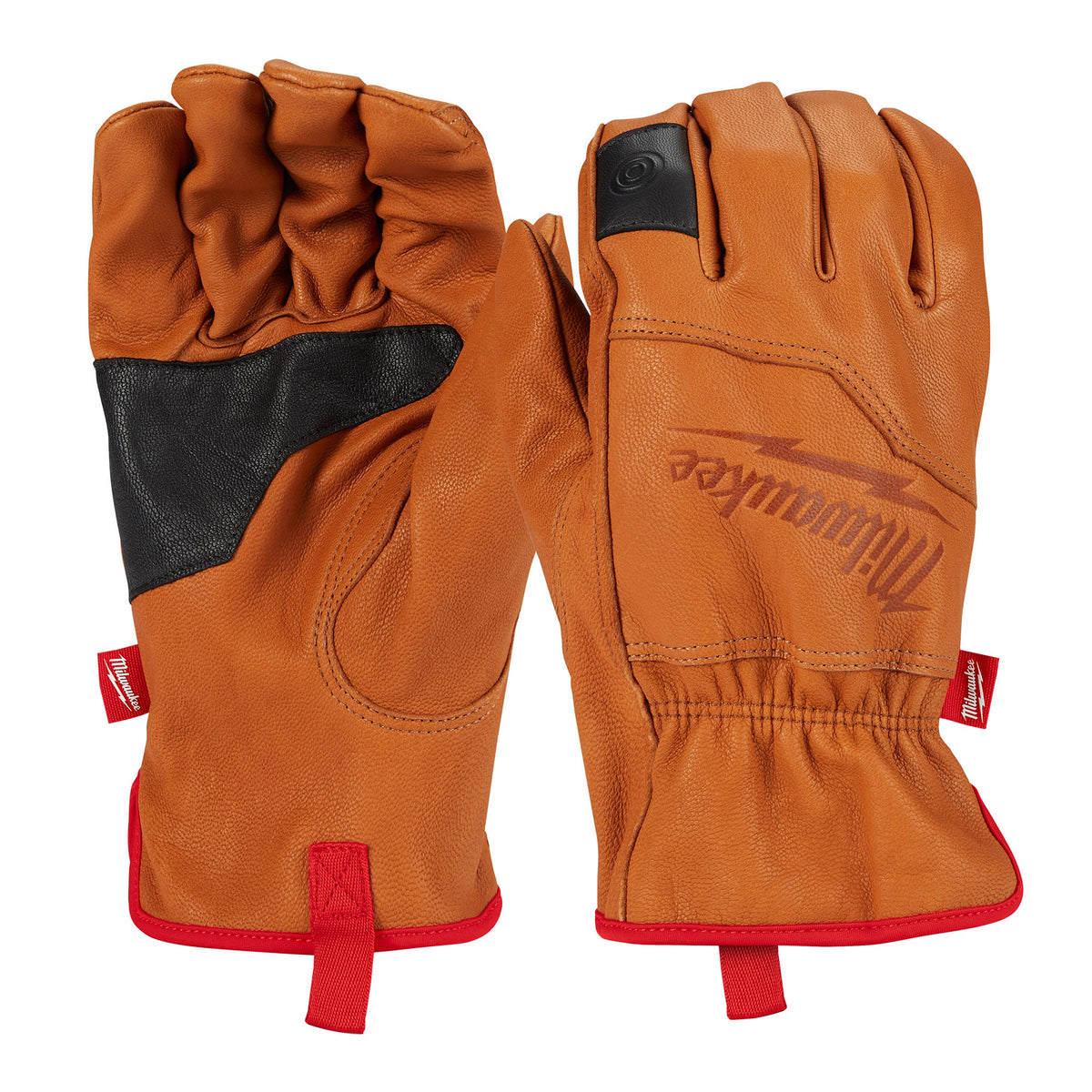 Milwaukee® 48-73-0011 Work Gloves, M, Goatskin Leather Palm, Goatskin Leather, Brown