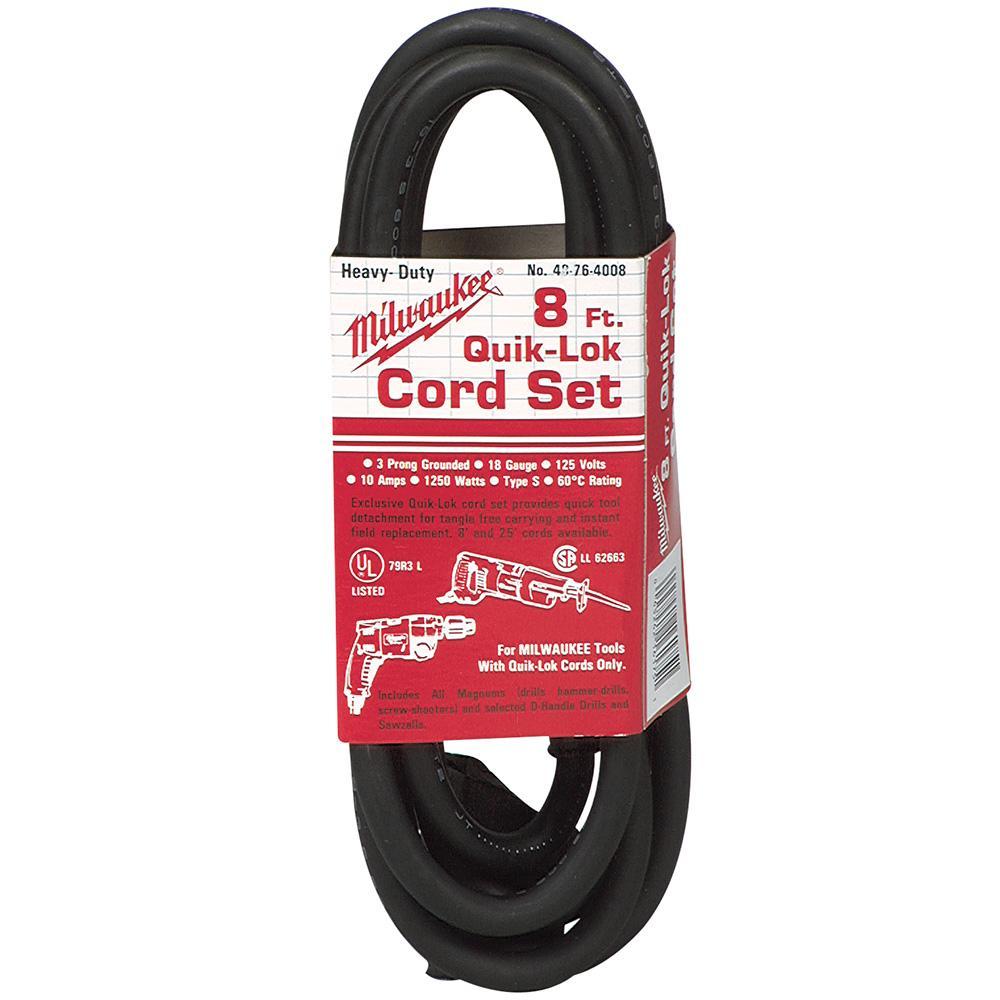 Extension Cord - 8 ft L - 120 V AC