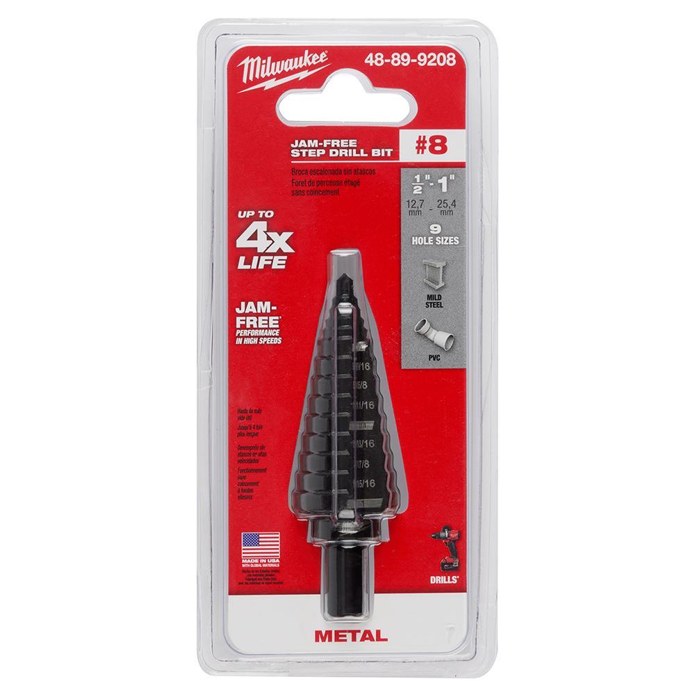 Step Drill Bit - 1/2" Dia Min Hole - HSS