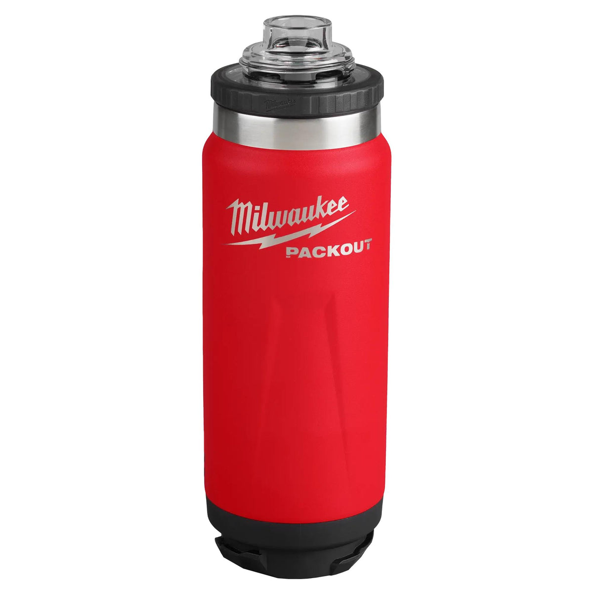 Milwaukee® 48-22-8396R Insulated Bottle with Chug Lid, 24 oz Capacity, Red, Metal, 11.97 in H
