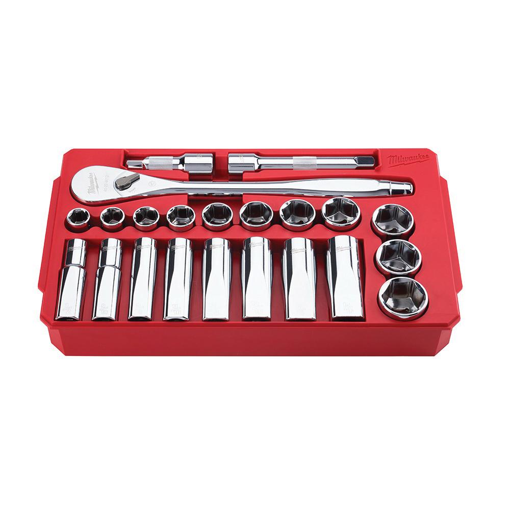 Milwaukee® 48-22-9410 Wrench Set, 22 Pieces, 1/2 to 1-1/8 in