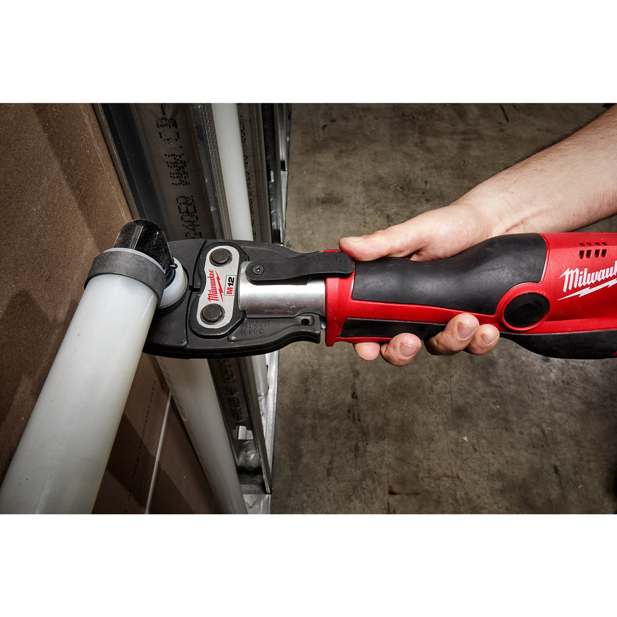 Milwaukee® M12™ FORCE LOGIC™ 49-16-2456C Crimping Jaw, For Use With M12™ FORCE LOGIC™ Press Tool and F1807 Connection, 1/2 in Pressing Jaw Capacity, Steel