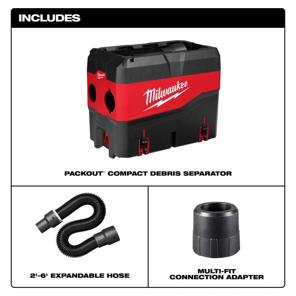 Milwaukee® 49-90-2200 Compact Debris Separator, Polypropylene Housing