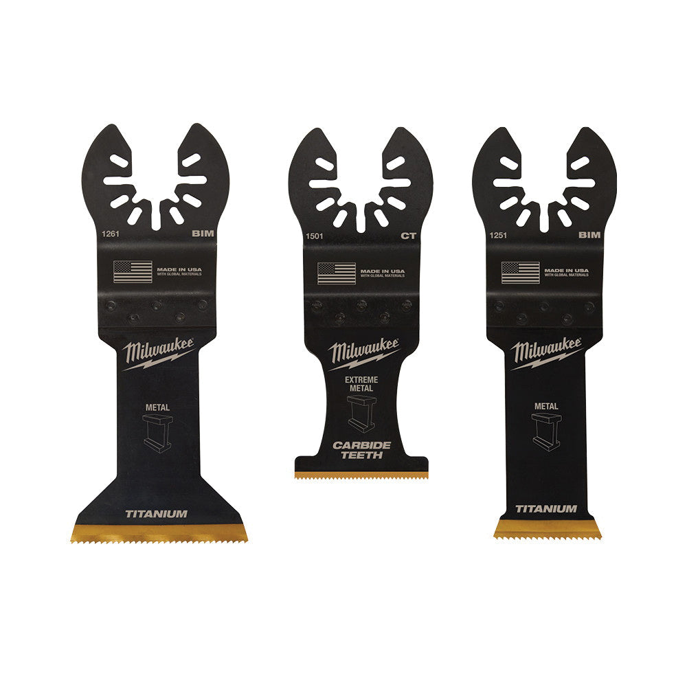Milwaukee® 49-10-9006 OPEN-LOK™ End Cut Bi-Metal Blade Set, For Use With Oscillating Multi-Tool