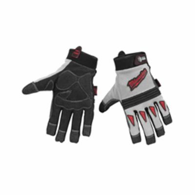 Milwaukee® Clarino® Demolition Heavy Duty General Purpose Gloves, Work, Thumb Crotch Style, Clarino® Synthetic Leather Palm, Neoprene Cuff, Gray, Fleeceining