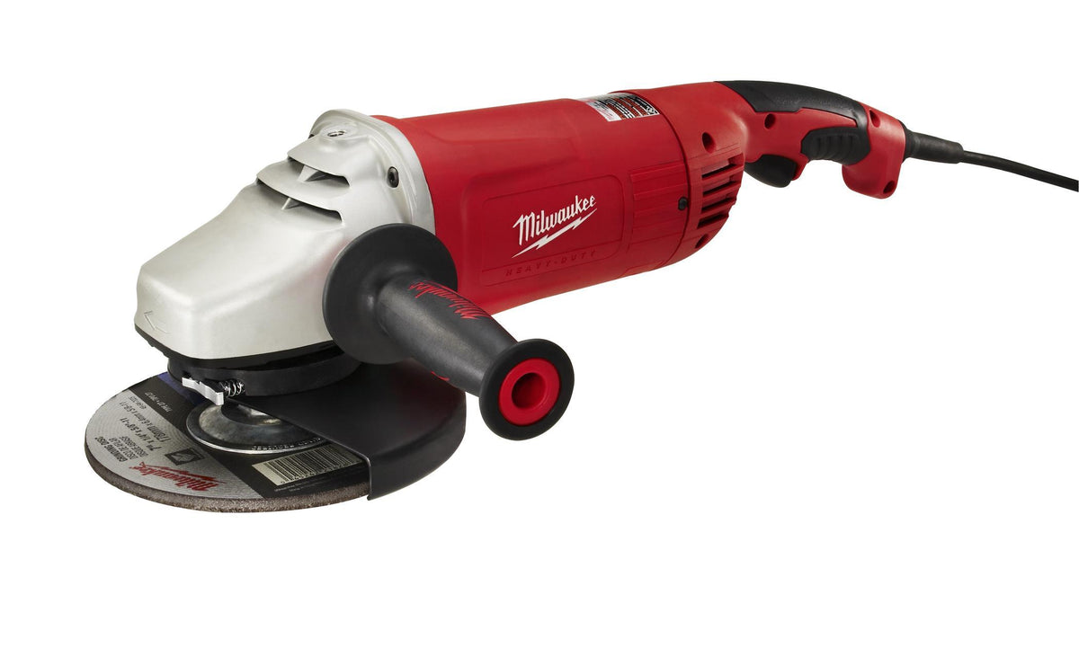 Milwaukee® 6088-31 Double Insulated Large Angle Grinder, 7 in, 9 in Dia Wheel, 5/8-11 Arbor/Shank, 120 V AC, Black/Red