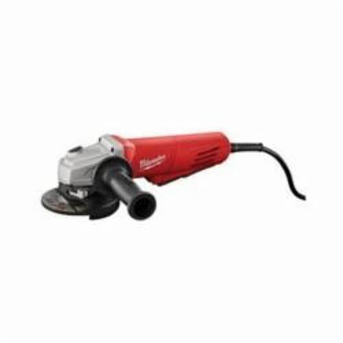 Milwaukee® 6146-30 Small Angle Grinder, 4-1/2 in Dia Wheel, 5/8-11 UNC Arbor/Shank, 120 VAC, Black/Red/Silver, Lock-On Paddle Switch