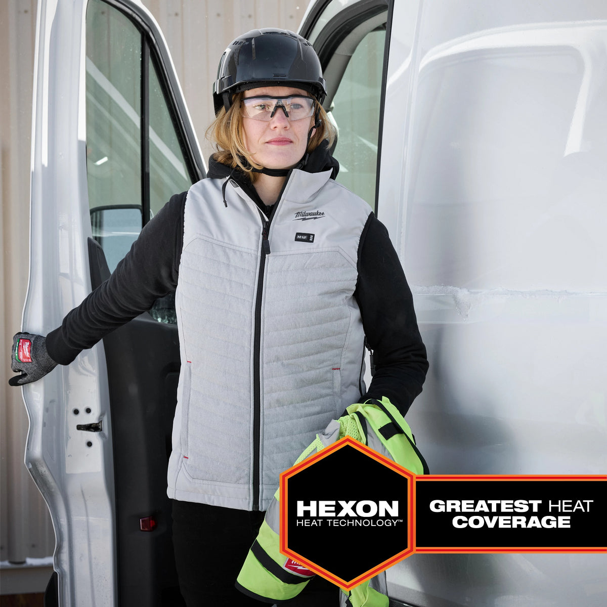 Milwaukee® F300B-21L M12™ Cordless Vest Kit, L, Black, Polyester, 41 in Chest, Resists: Water