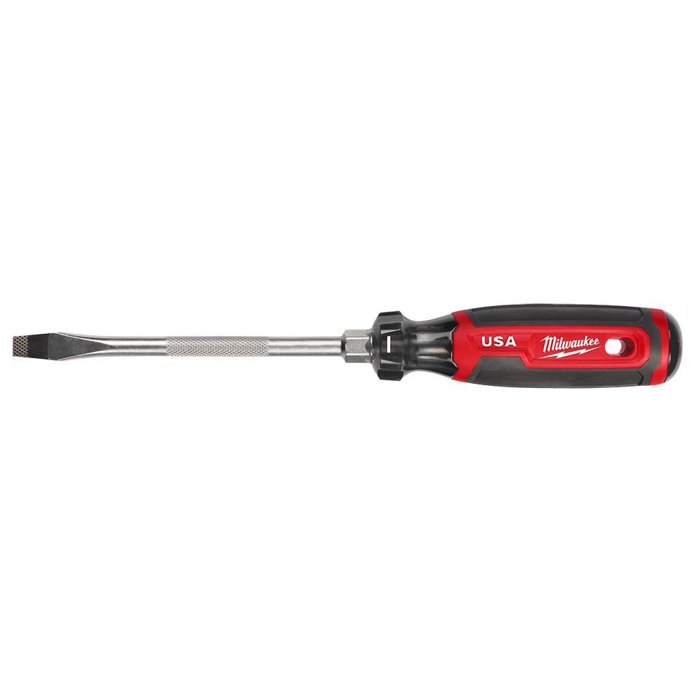 Milwaukee® MT207 Standard Screwdriver, 5/16 in Point Slotted Point, 11 in OAL, Acetate Handle, Chrome