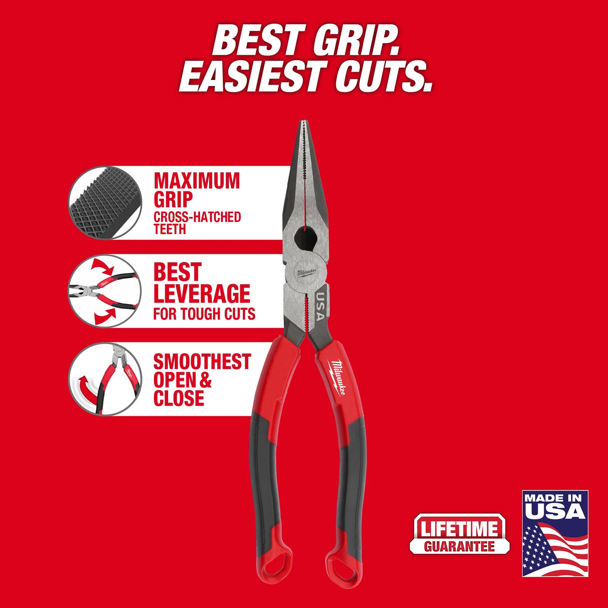 Needle Nose Plier - Flat Jaw