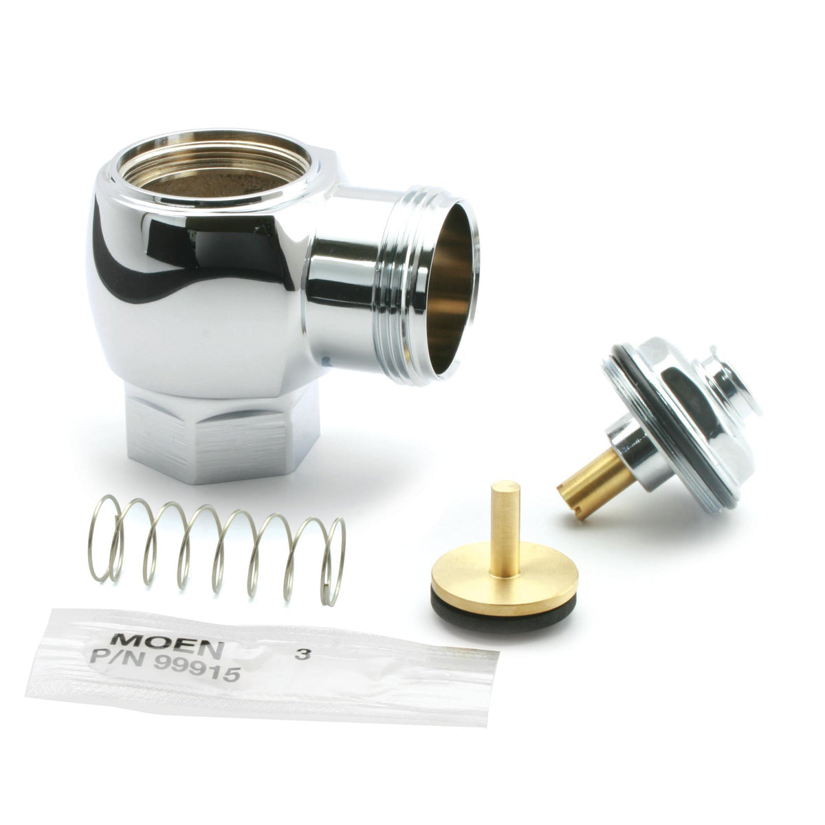 M-Dura - Angle Stop Valve - Polished Chrome - 1"