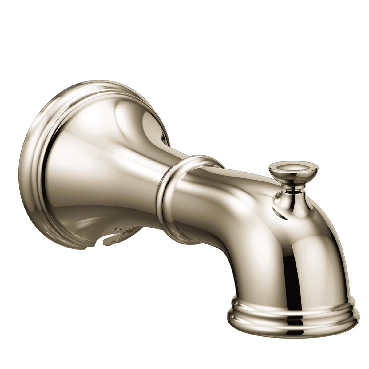 Moen® 185820NL Belfield™ Diverter Tub Spout, For Use With Belfield™ Posi-Temp® T2313 1-Handle Tub/Shower Valve, 1/2 in Slip Fit/CC, Polished Nickel, Domestic
