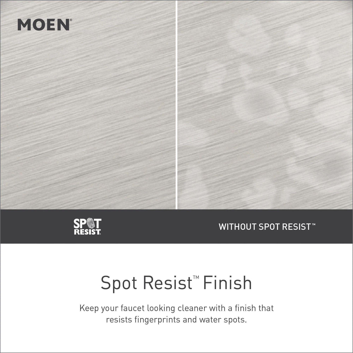 Moen® 220H2EPSRN 220H2 Standard With Handshower Spray Head, 1.75 gpm Max Flow, 8 Sprays, 5 in Head, 1/2 in Connection, Import