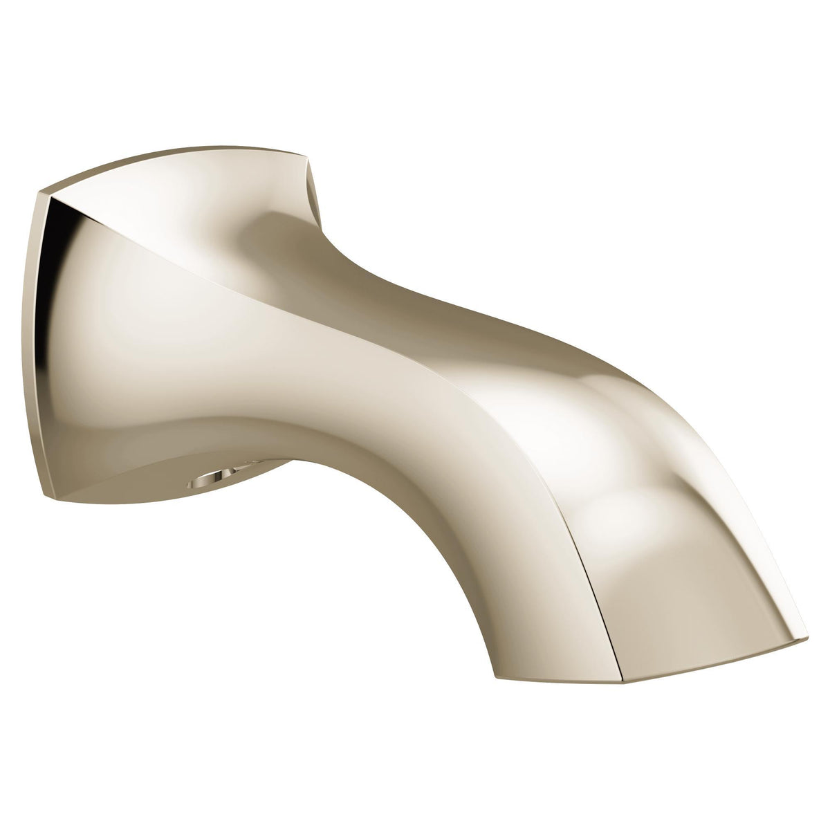 Moen® 191956NL Voss™ Non-Diverter Tub Spout, 1/2 in Slip Fit/CC, Metal, Polished Nickel, Domestic