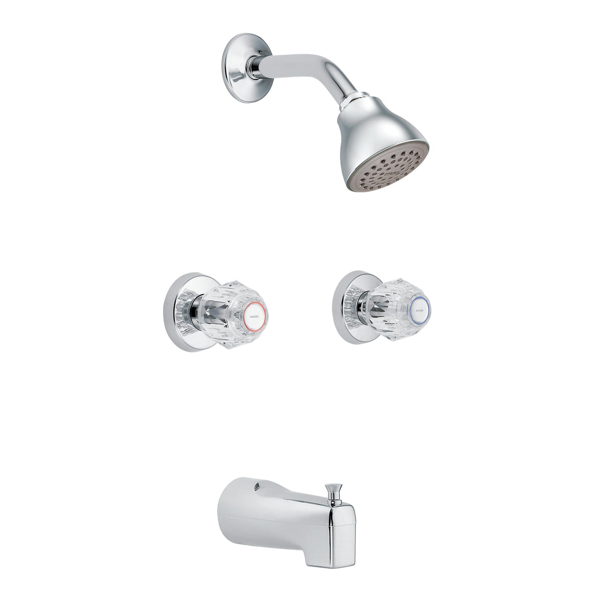 Moen® 2919EP Standard Tub and Shower Faucet Trim, 1.75 gpm Shower, Polished Chrome