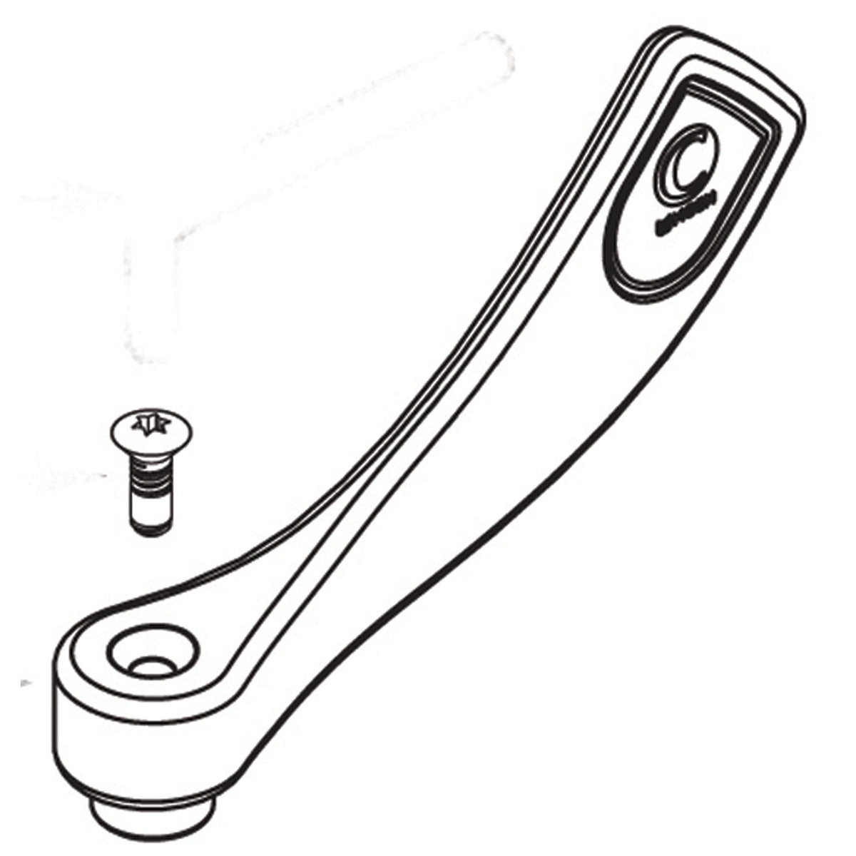 Cold Wrist Blade Handle Kit - Brass - Polished Chrome