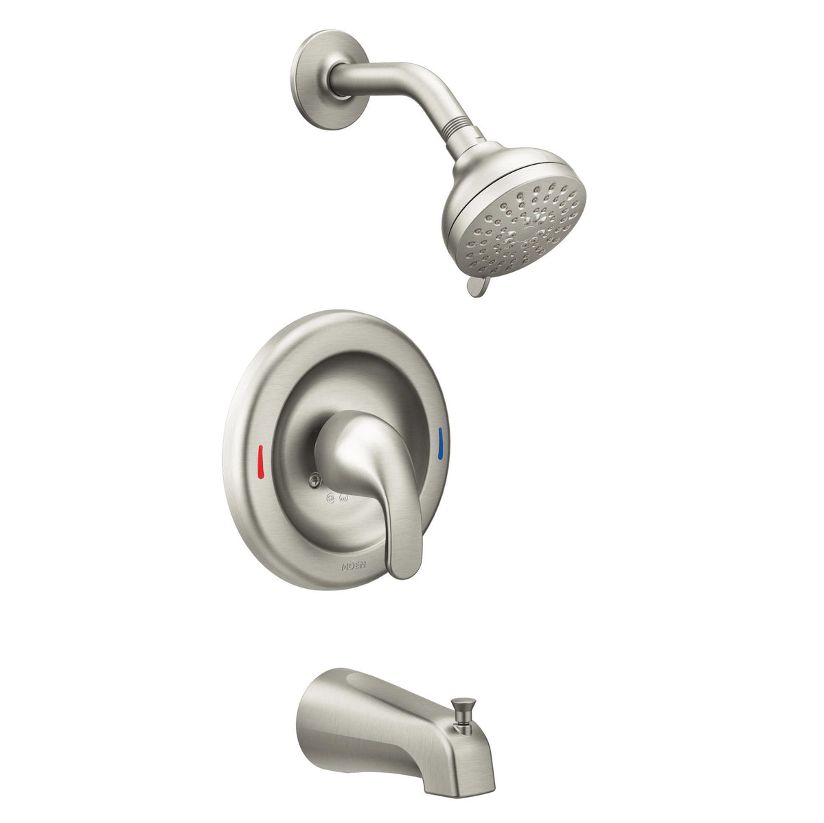 Moen® 82603SRN Posi-Temp® Tub/Shower, 1.75 gpm Valve, Spot Resist Brushed Nickel