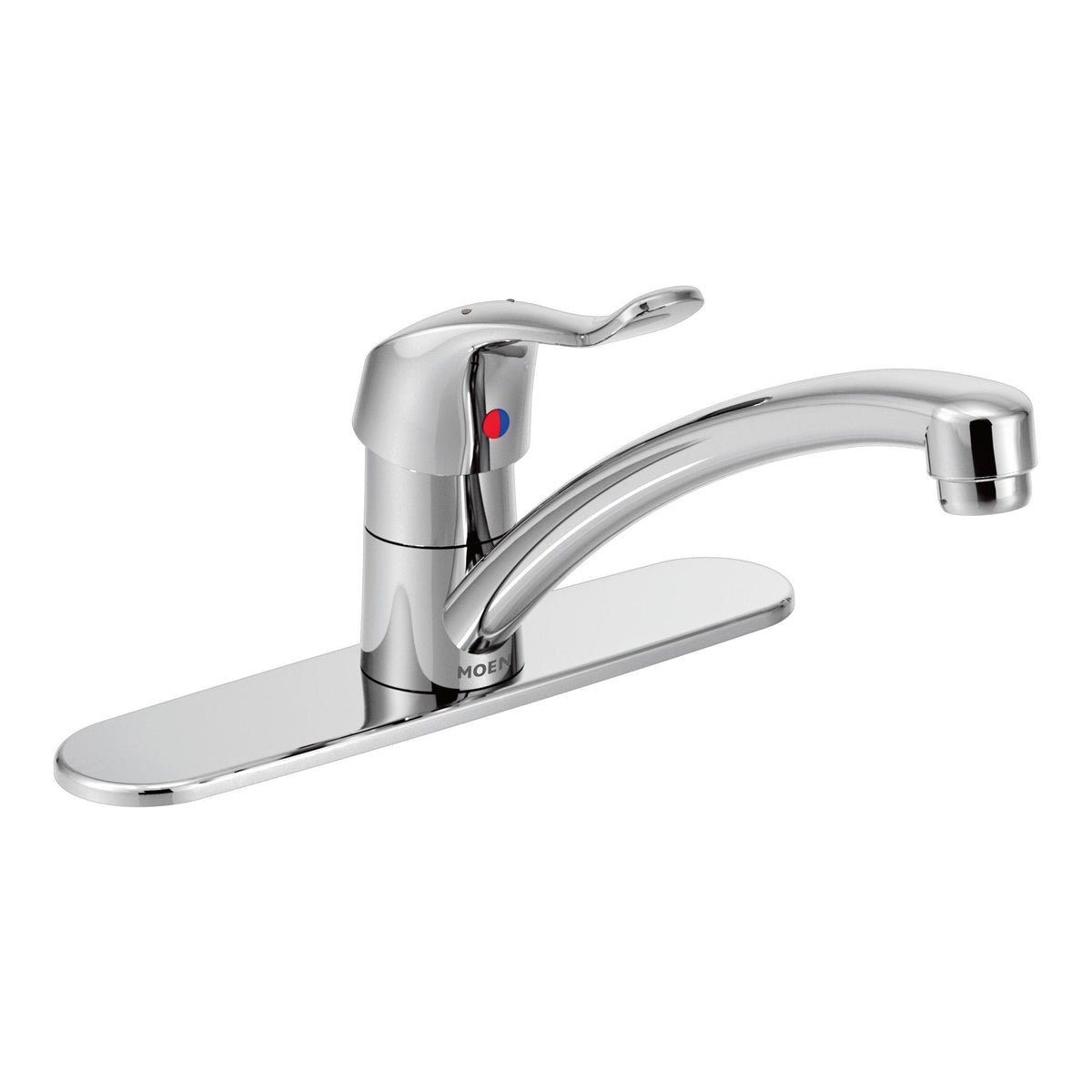 Moen® 8701 Heavy Duty Kitchen Faucet, M-DURA™, 1.5 gpm Flow Rate, Swivel Spout, Polished Chrome, 1 Handle, Import