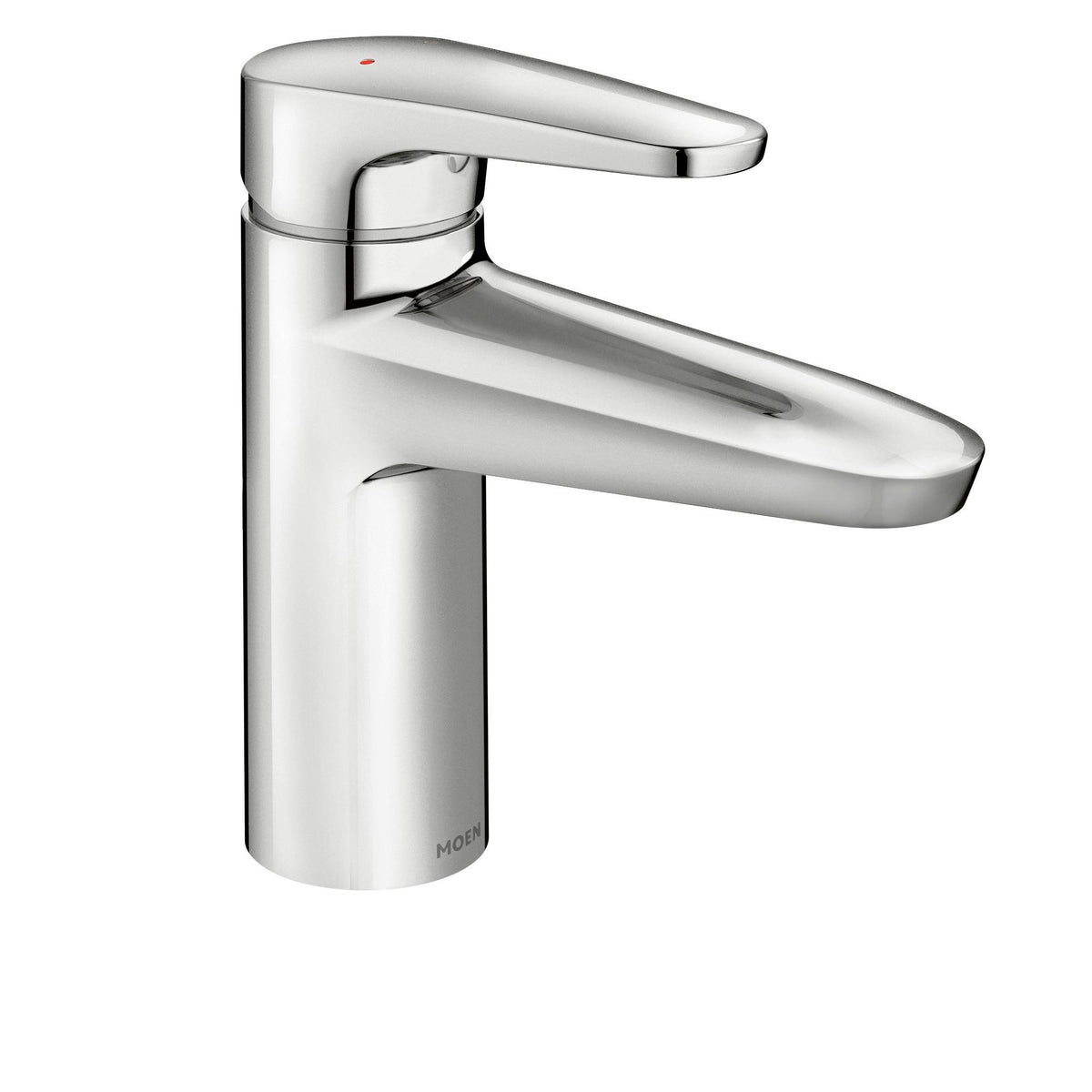 Moen® 9417F05 Heavy Duty Bathroom Faucet, M-DURA™, 0.5 gpm Flow Rate, 4 in H Spout, 1 Handle, 1 Faucet Hole, Polished Chrome, Function: Traditional