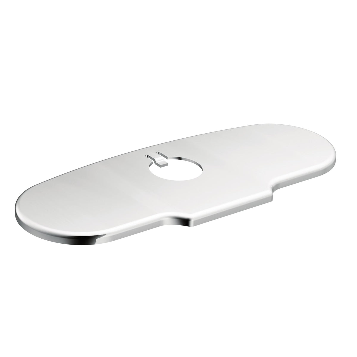 Moen® 99550 Deck Plate, For Use With Model 8884 2-Handle ADA Metering Lavatory Faucet, Brass, Polished Chrome, Domestic, Commercial