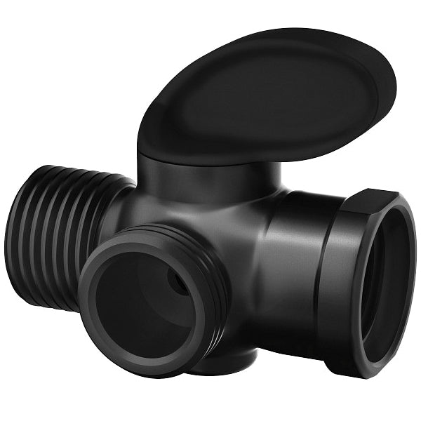 Shower Arm Diverter - Matte Black - 1/2" IPS