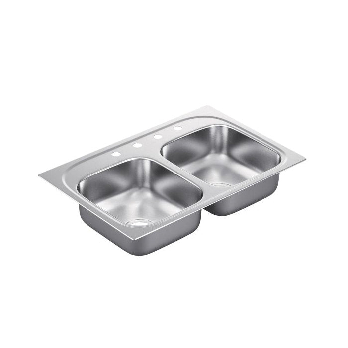 33" Drop-in Kitchen Sink - 4-Hole