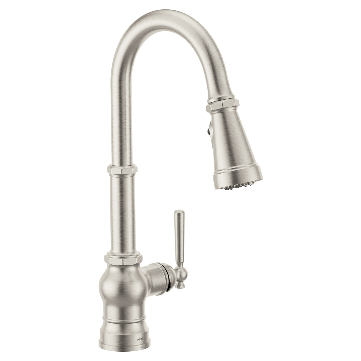 Moen® FS72003SRS FS72003 Paterson Flexible Faucet, 1.5 gpm Flow Rate, Spot Resist Stainless, 1 Handles, 1 Faucet Holes, Function: Traditional