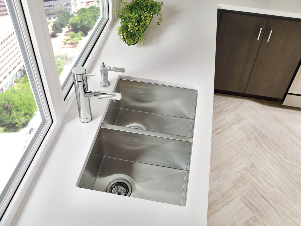 17.5" Kitchen Sink - Undermount - Double Bowl