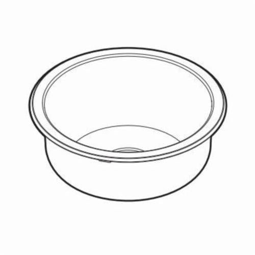 Moen® G18415 1800 Bar Sink, Round Shape, 17 in W x 8 in D, Undermount Mounting, 18 ga Stainless Steel