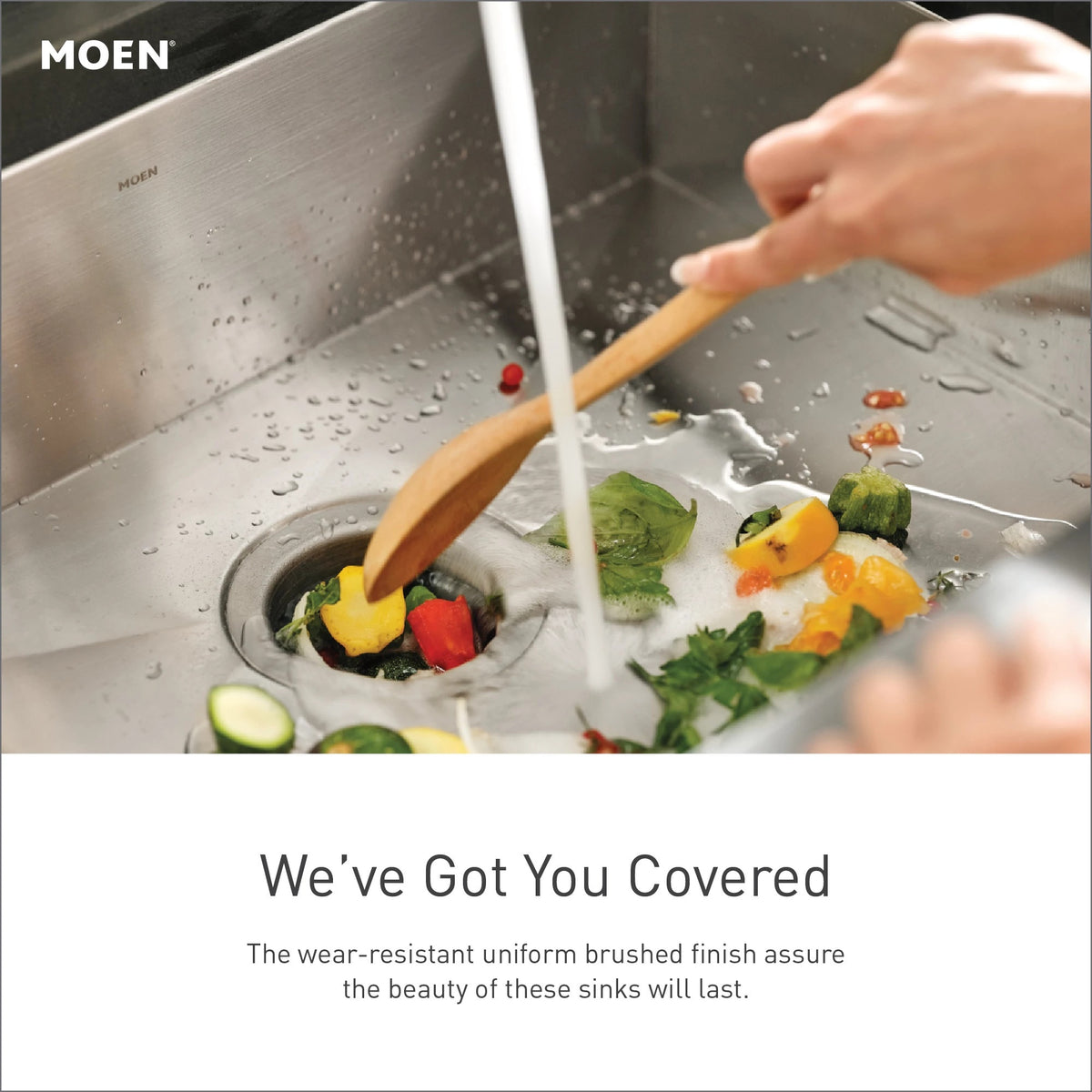 Moen® GS202684 High Quality Sink, Oval/Rectangular Shape, 33 in L x 22 in W Bowl x 7 in D Bowl, 3 Faucet Holes, 22 in W x 7 in D x 33 in L, Drop-In Mounting, Stainless Steel