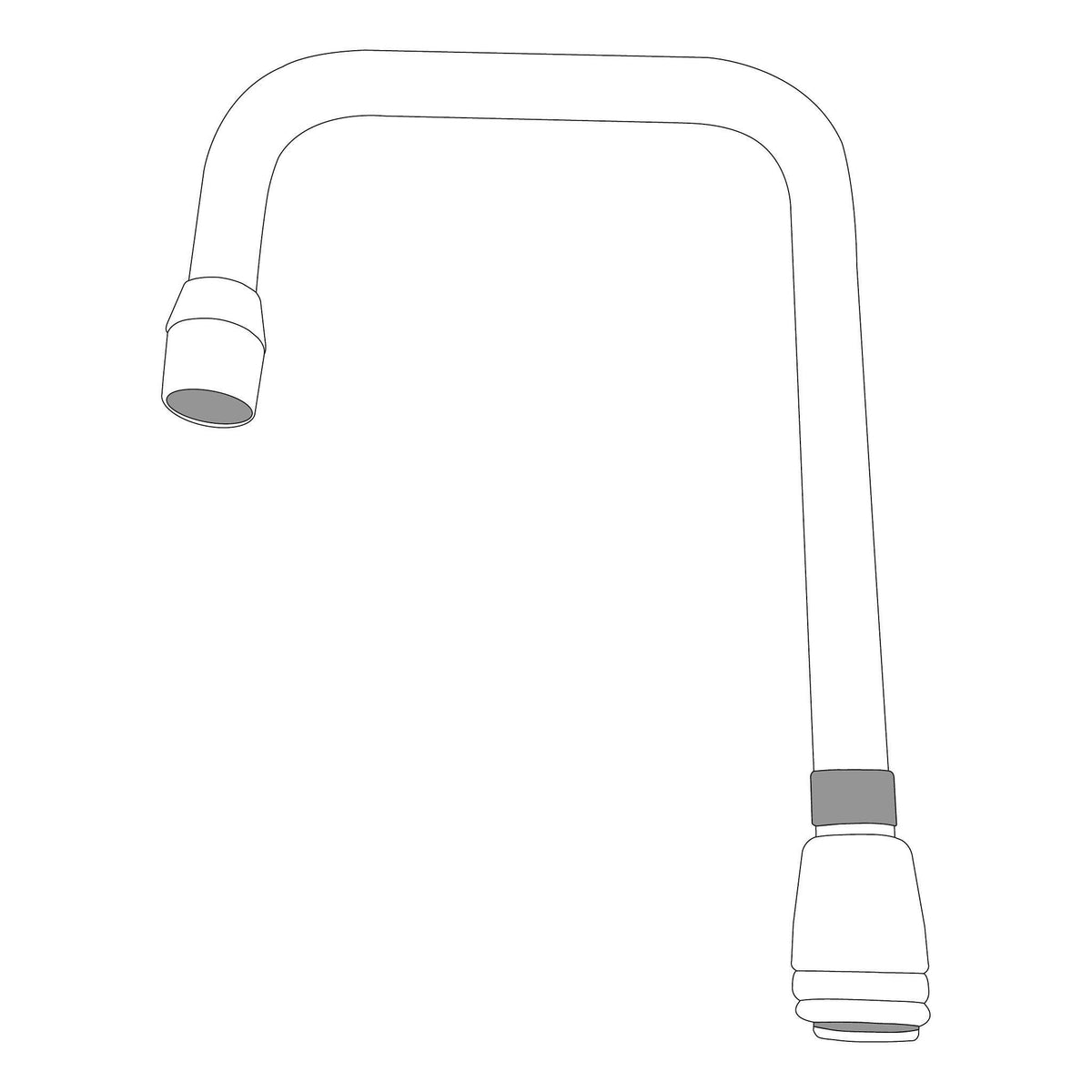 M-Dura - Double Bend Spout - 9-3/4" H - Brass