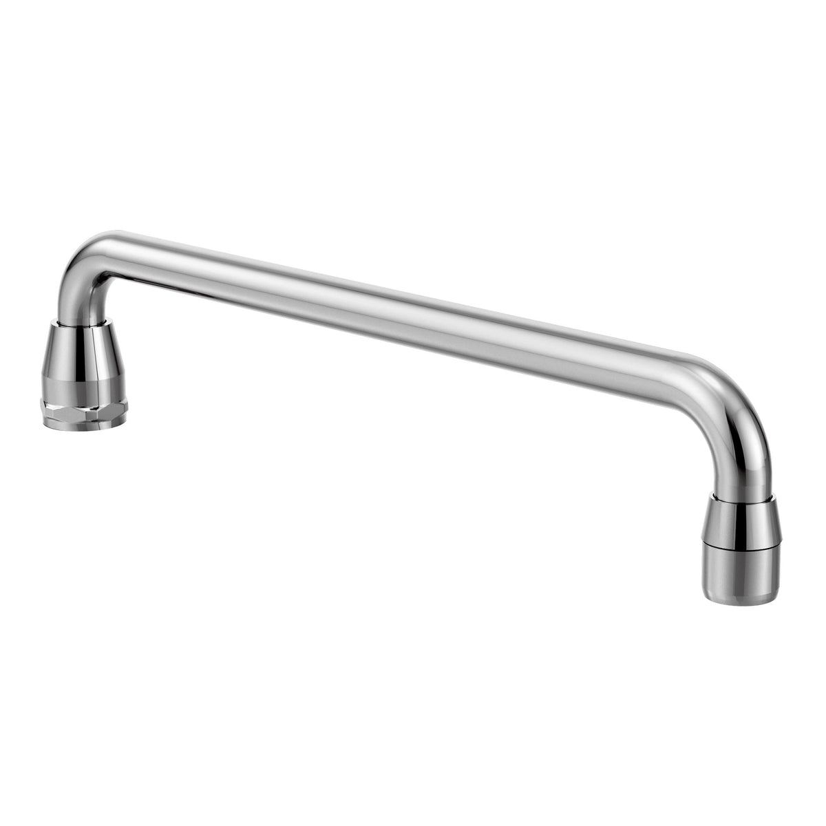 Moen® S0010 Double Bend Spout, M-DURA™, 12 in L, For Use With Model CA8119 2-Handle Faucet, Brass, Polished Chrome, Import, Commercial