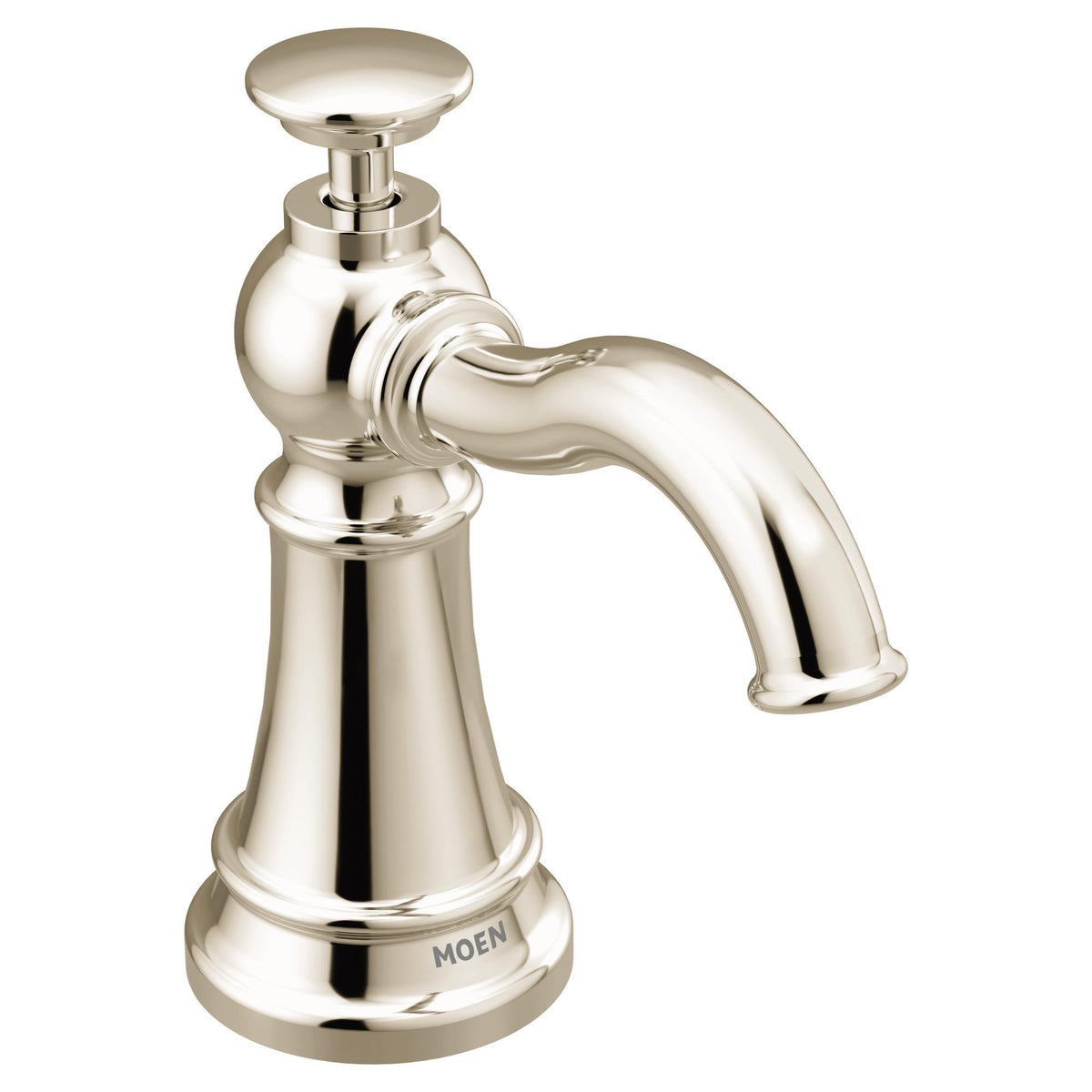 Moen® S3945NL Premium Traditional Soap Dispenser, 18 oz Capacity, 2.02 in OAL, Deck Mount, Metal, Import