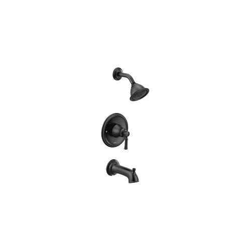 Moen® T2183BL Tub/Shower Trim, 2.5 gpm Shower, Matte Black