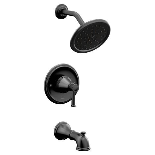 Moen® T2313EPBL T2313 Traditional Tub and Shower Trim, 1.75 gpm Shower, Matte Black
