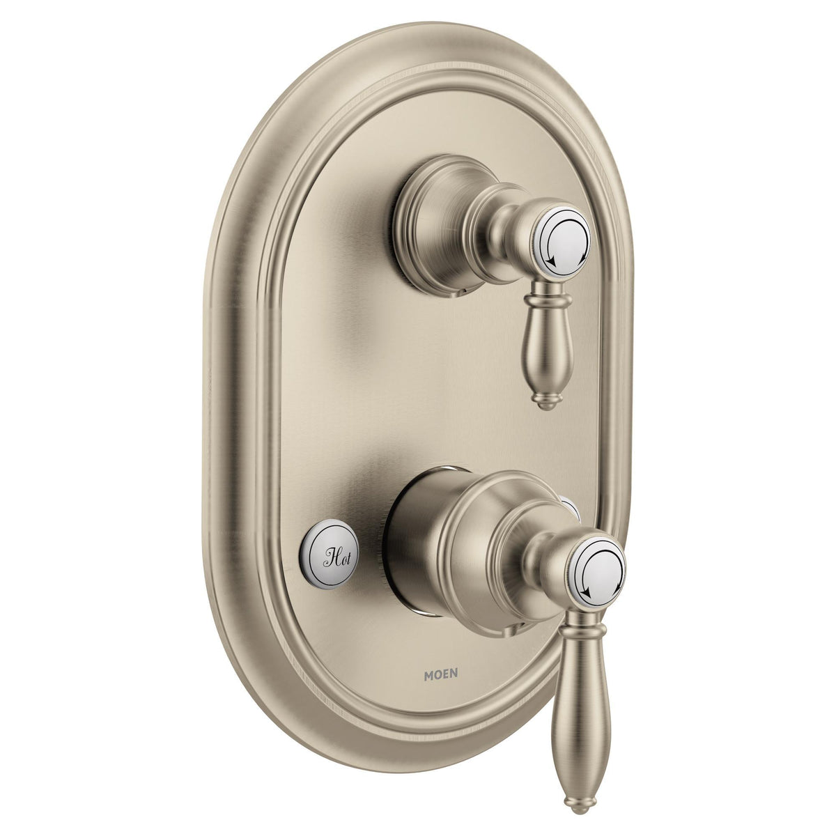 Weymouth - Transfer Valve Trim - Brushed Nickel - Wall Mount