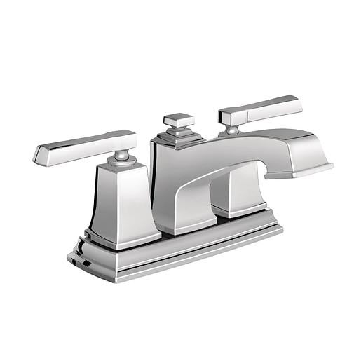 Moen® WS84800 WS84800 Boardwalk™ Faucet, Chrome, 2 Handles, Lift Rod Drain, 1.2 gpm Flow Rate