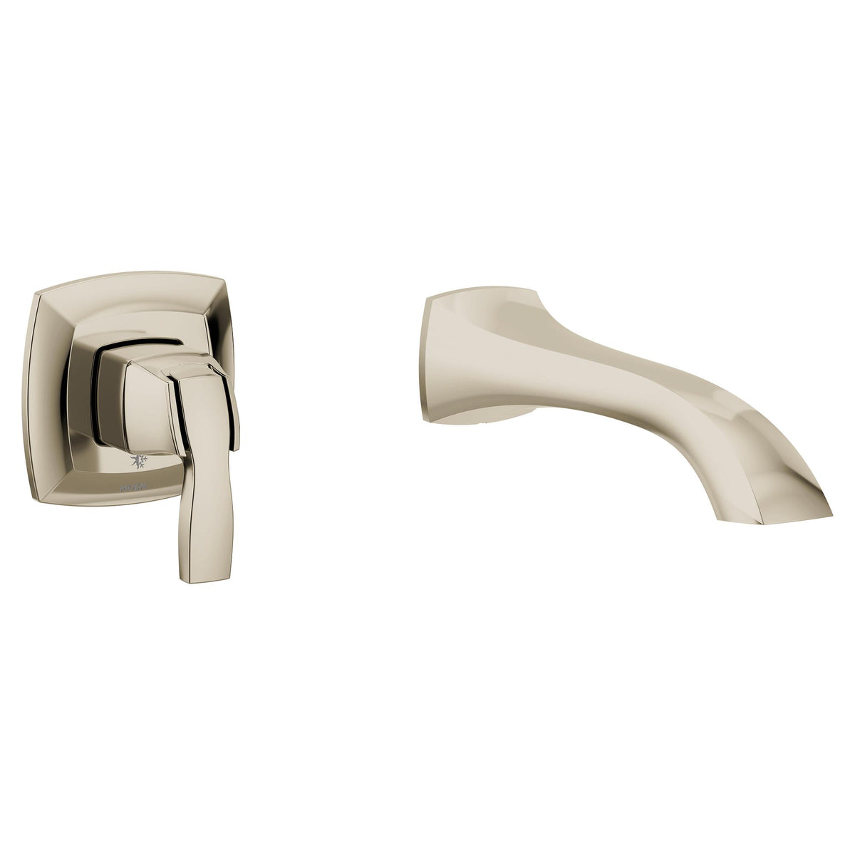 Moen® WT691NL Voss Tub Filler, 8 gpm Flow Rate, 8 in Center, Polished Nickel, 1 Handles, Domestic