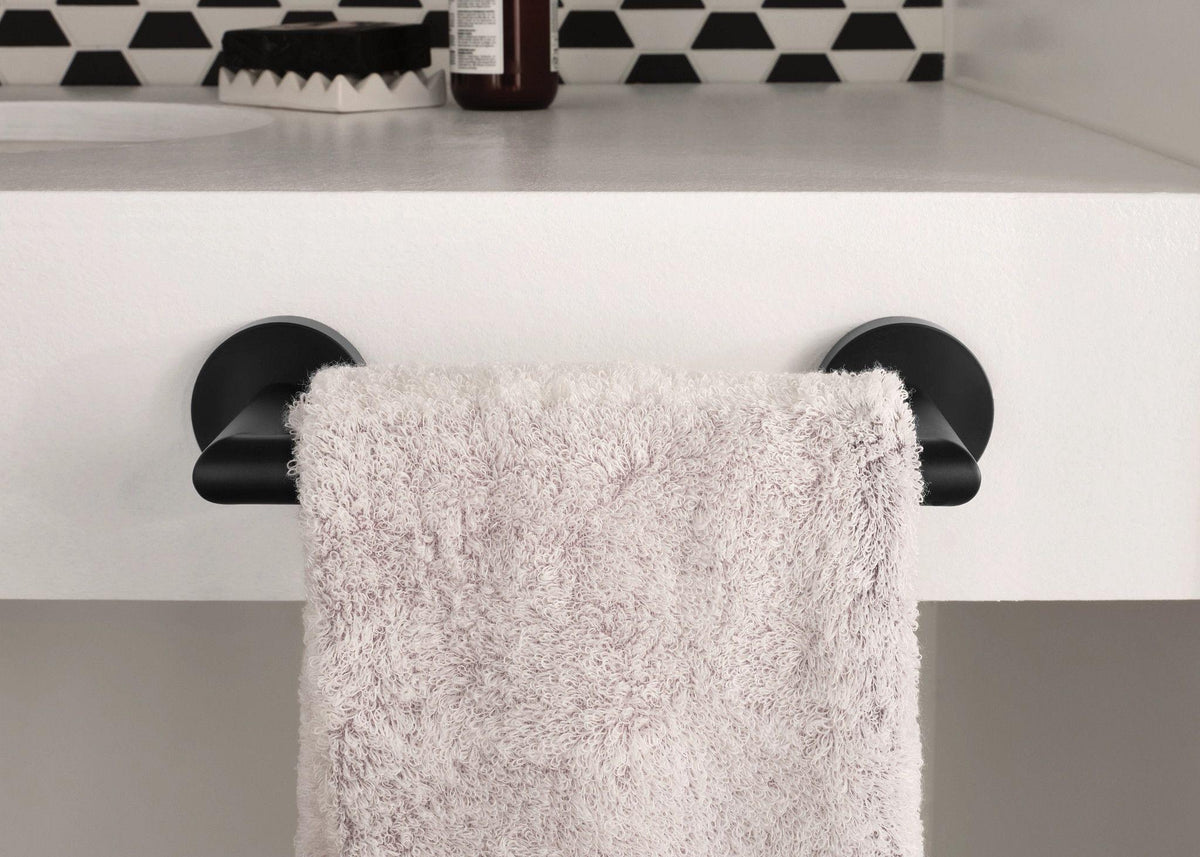 Arlys - 7-1/4" Hand Towel Bar - Matte Black - Aluminum/Zinc