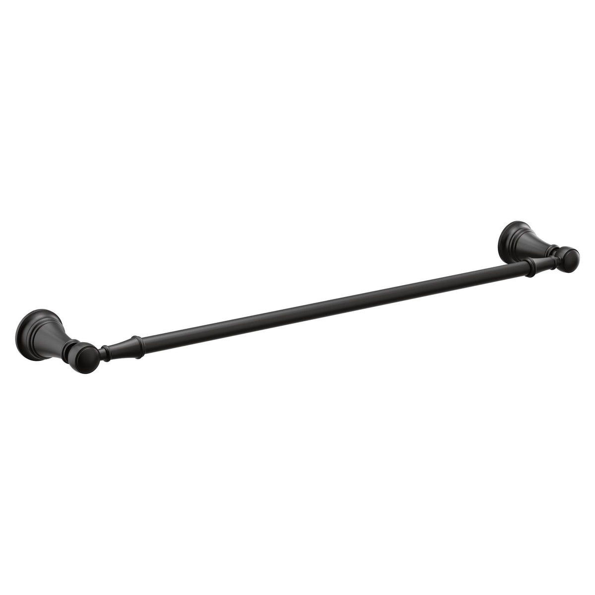 Moen® YB8424BL Weymouth™ Towel Bar, 24 in L Bar, 2.11 in OAH x 2.92 in OAD, Zinc/Brass, Import