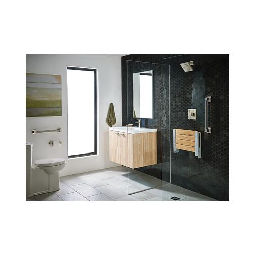 90 Degree - 18" Towel Bar - Brushed Nickel - Aluminum