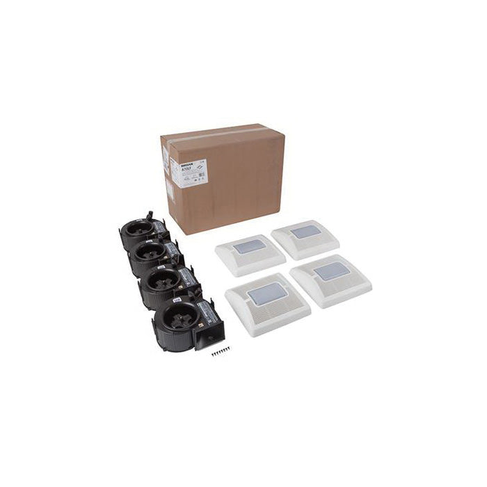 NuTone® InVent™ AE80LF Lighted Finish Pack With White Grille, 120 V AC, Galvanized Steel Housing