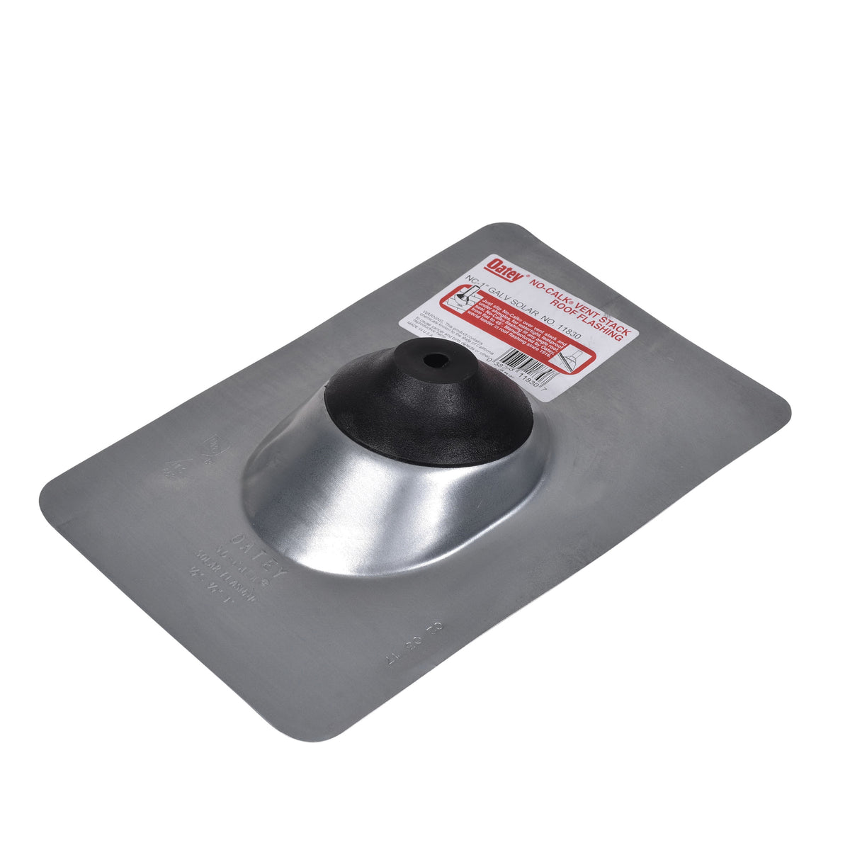 Oatey® No-Calk® 11830 Roof Flashing, Steel, 1/2 to 1 in Pipe, 9 in W x 12-1/2 in L Base