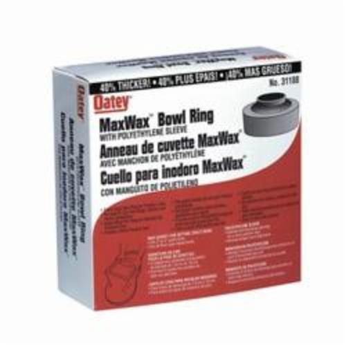 Oatey® 31188 Maxwax® Extra Heavy Duty Wax Bowl Ring With Sleeve, For Use With 3 and 4 in Waste Lines, Golden Wax