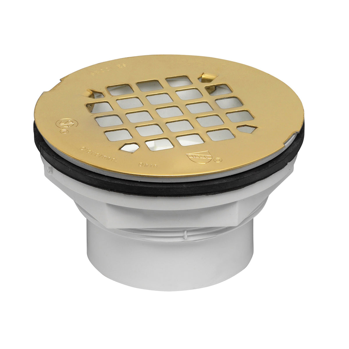 Oatey® 42097 101PS Shower Drain With Strainer, 2 in Nominal, Solvent Weld Connection, PVC Drain
