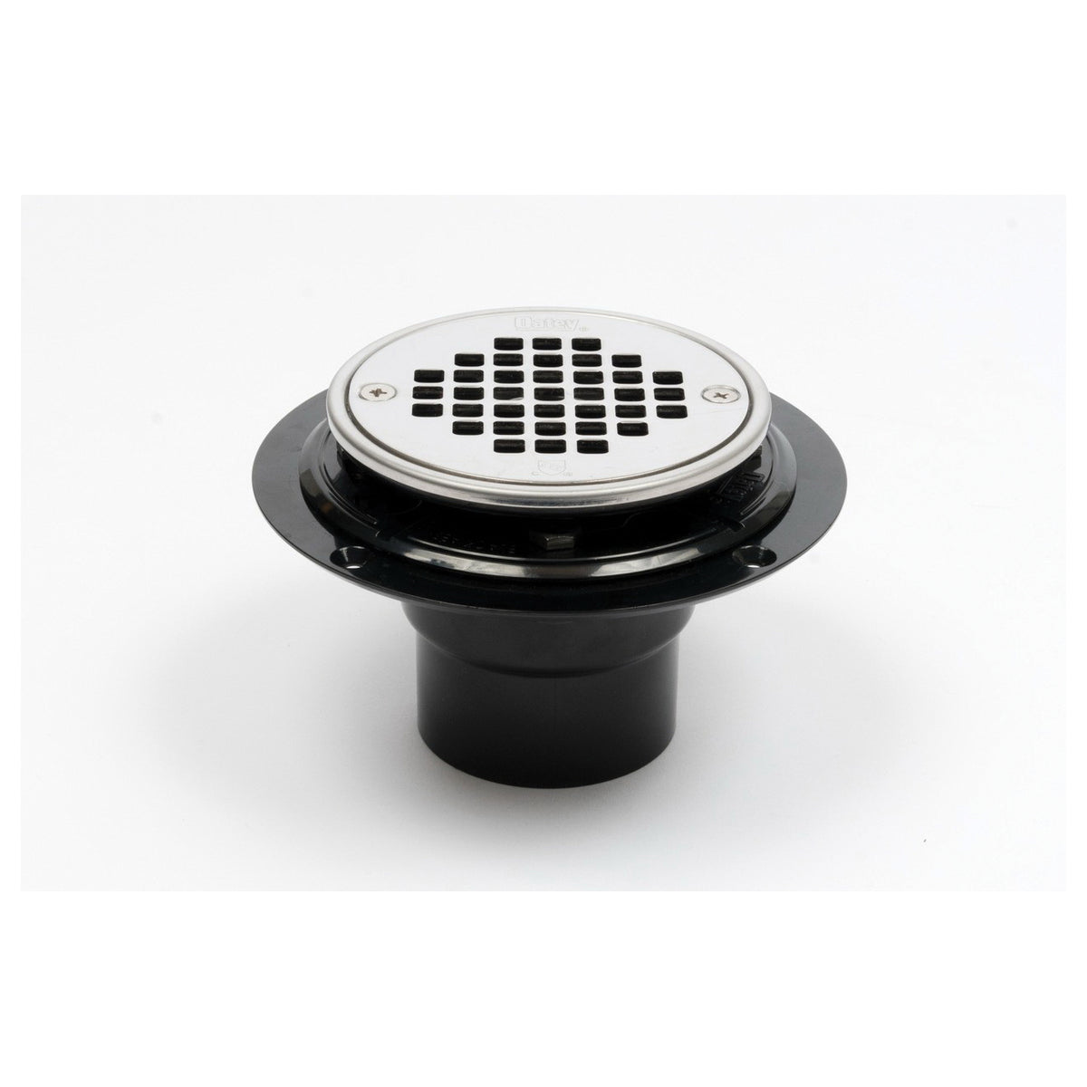 Oatey® 42262 130 Series Low Profile Testable Shower Pan Drain, 2 or 3 in Nominal, Solvent Weld Connection, 4.37 in Dia 304 Stainless Steel Grid, ABS Drain, Import
