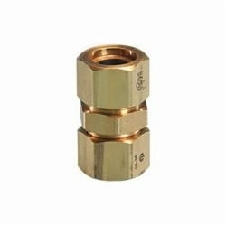 TracPipe® Counterstrike® AutoFlare® FGP-CPLG-1250 Straight Coupling, 1-1/4 in Nominal, CSST End Style, 2-7/8 in L, Brass, Domestic
