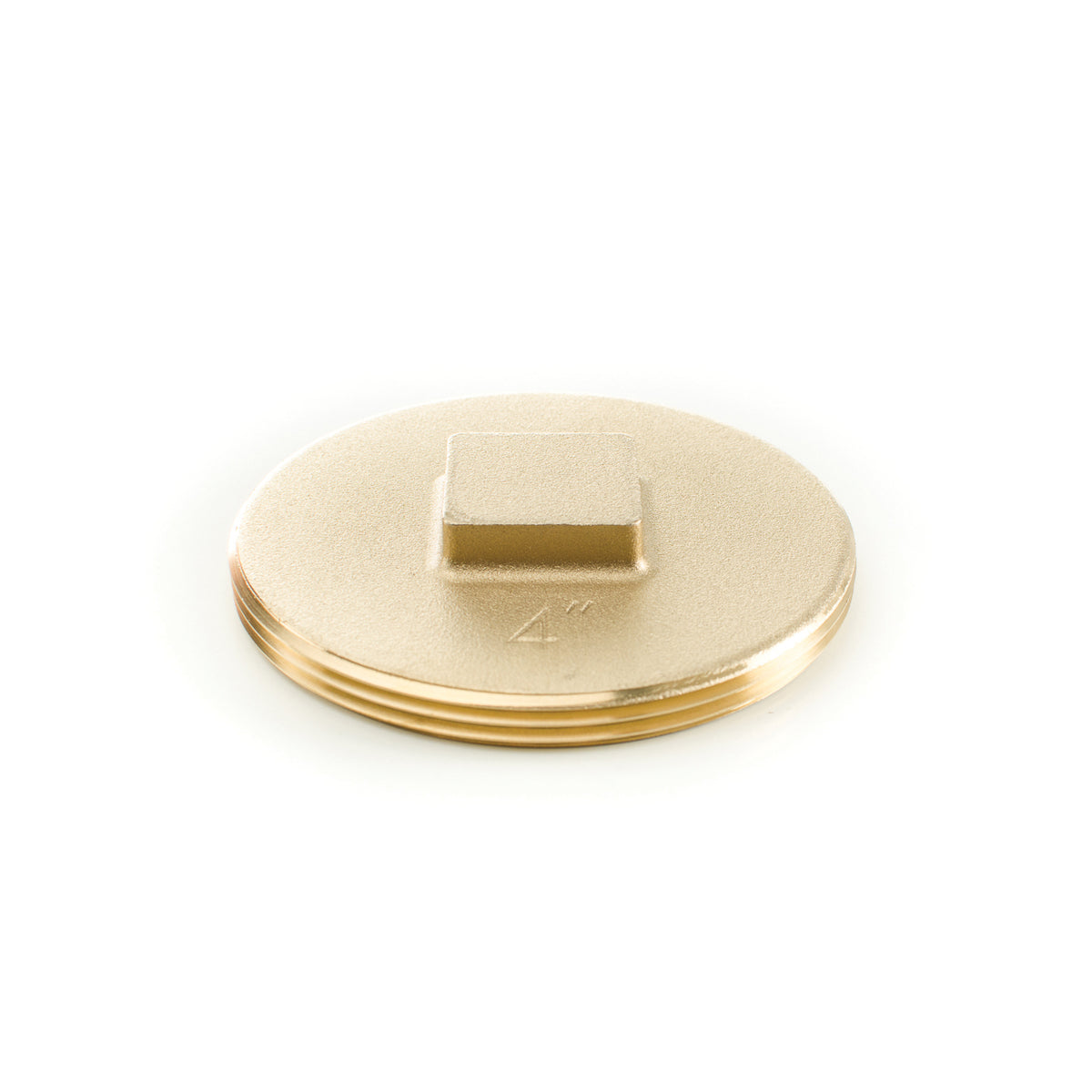 Raised Head Cleanout Plug - Brass - 4"