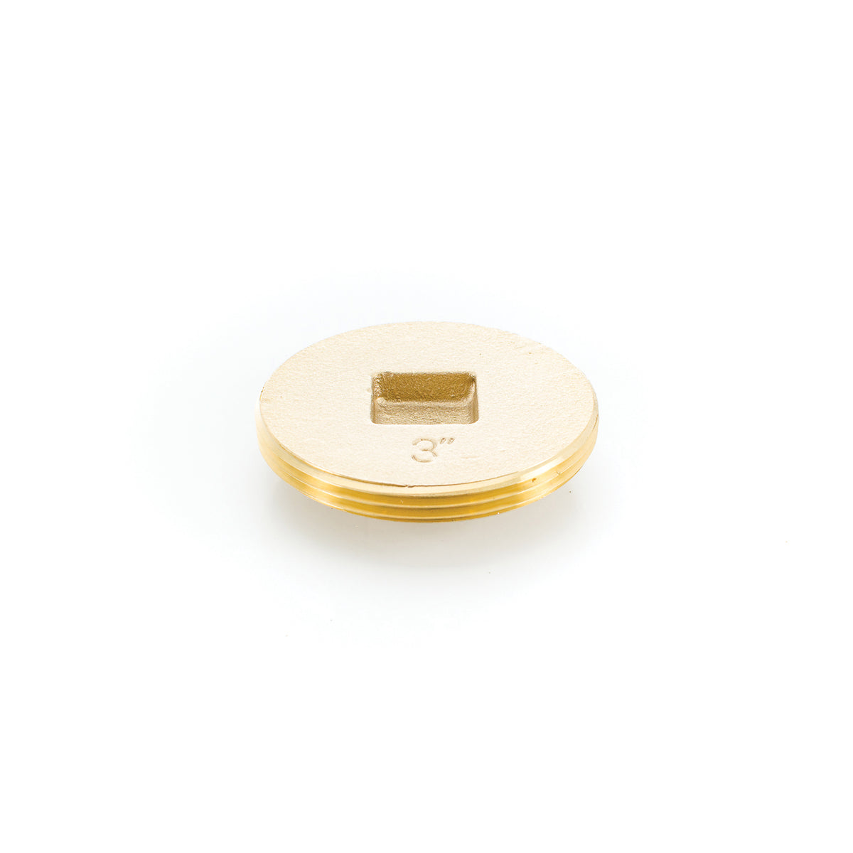 PASCO 1855 Countersunk Square Cleanout Plug, 3 in, Brass